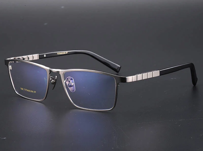 Pure Titanium Eyeglass Frame for Men Glasses Optical Full Rim Eyewear RX