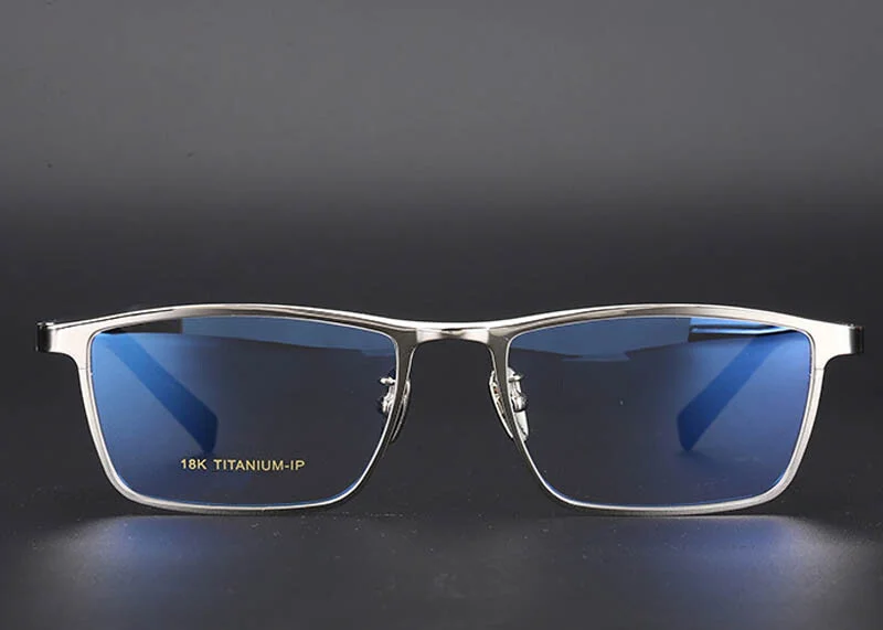 Pure Titanium Eyeglass Frame for Men Glasses Optical Full Rim Eyewear RX 2