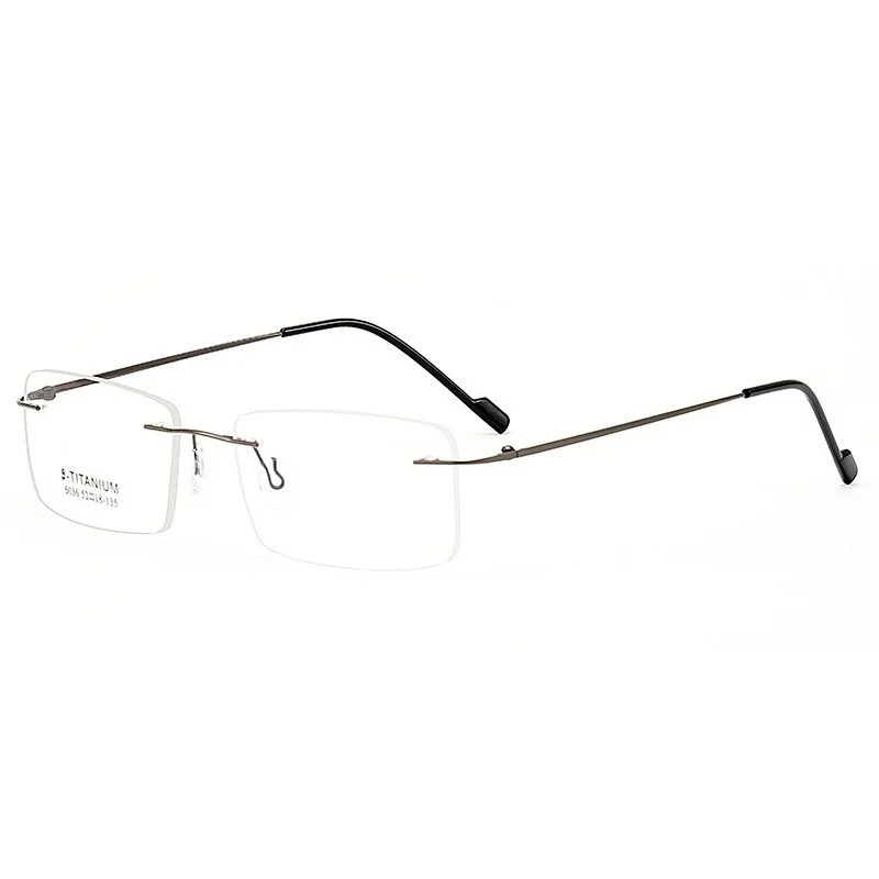 Ultralight β titanium Alloy Retro Eyeglass Frames Rimless Spectacles Glasses US